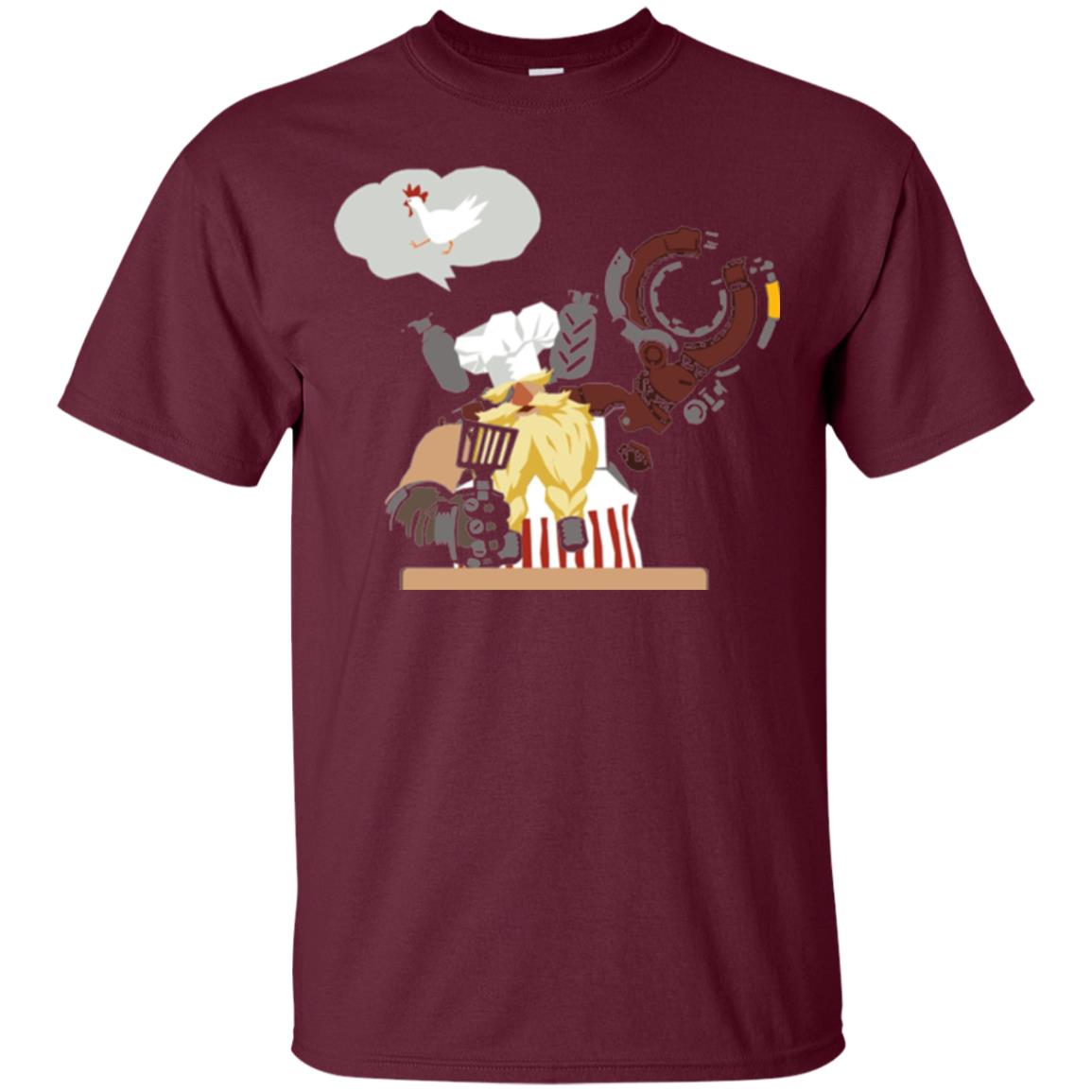 Overwatch Torbjorn Chef Spray T-shirt Maroon