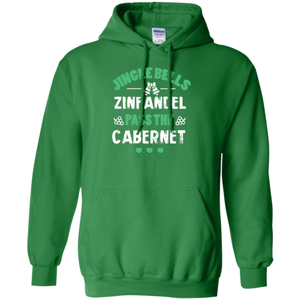 Christmas T-Shirt Jingle Bells Zinfandel Pass The Cabernet Irish Green