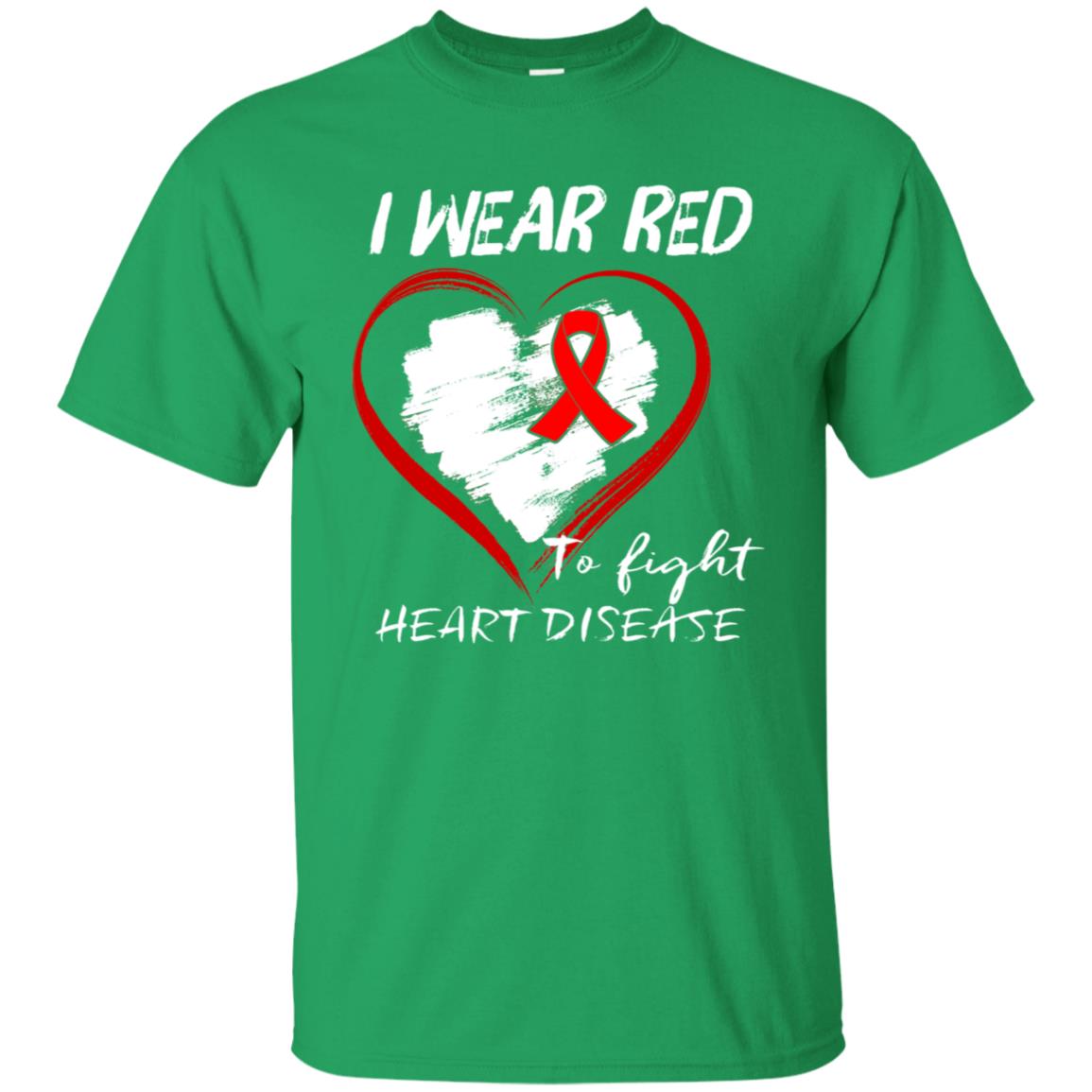 I Wear Red To Fight Heart Disease Shirt Irish Green