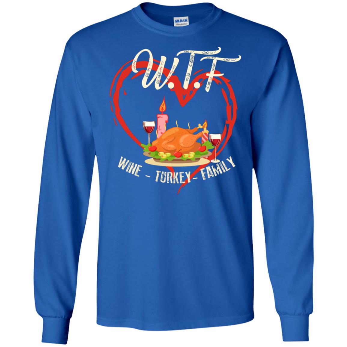 Turkey Wine Family Thanksgiving Drinking Gift Shirt For Family Royal