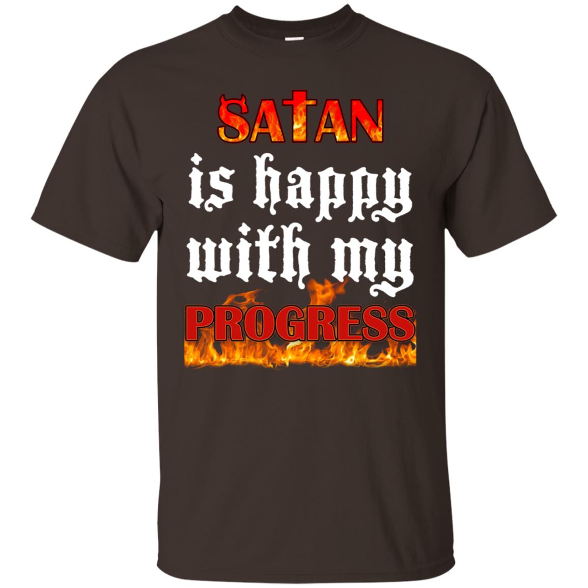 Santa Is Happy With My Progress Shirt Dark Chocolate
