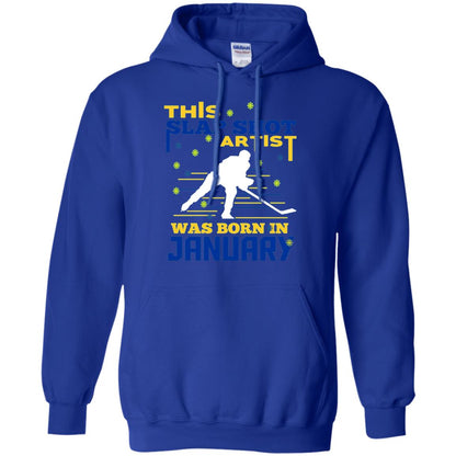 Hockey Lover T-shirt This Slap Shot Was Born In January Royal