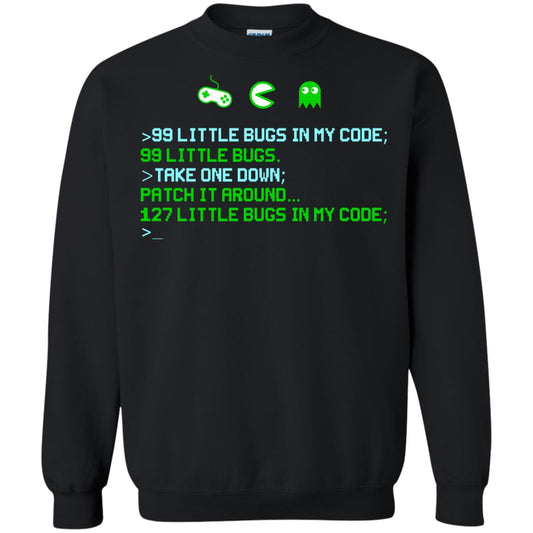 99 Little Bugs In My Code Funny Programmer T-shirt Black