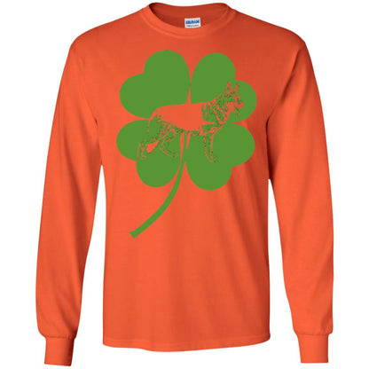 German Shepherd Saint Patrick_s Day T-shirt Orange