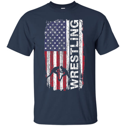 Usa Flag Wrestling T-shirt Navy