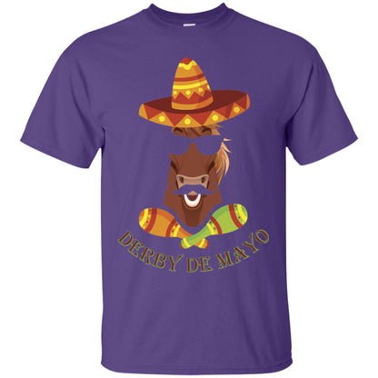 Derby De Mayo Kentucky Horse Race Sombrero Mexican T-shirt Purple