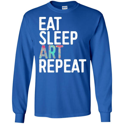 Artist T-shirt Eat Sleep Art Repeat Royal