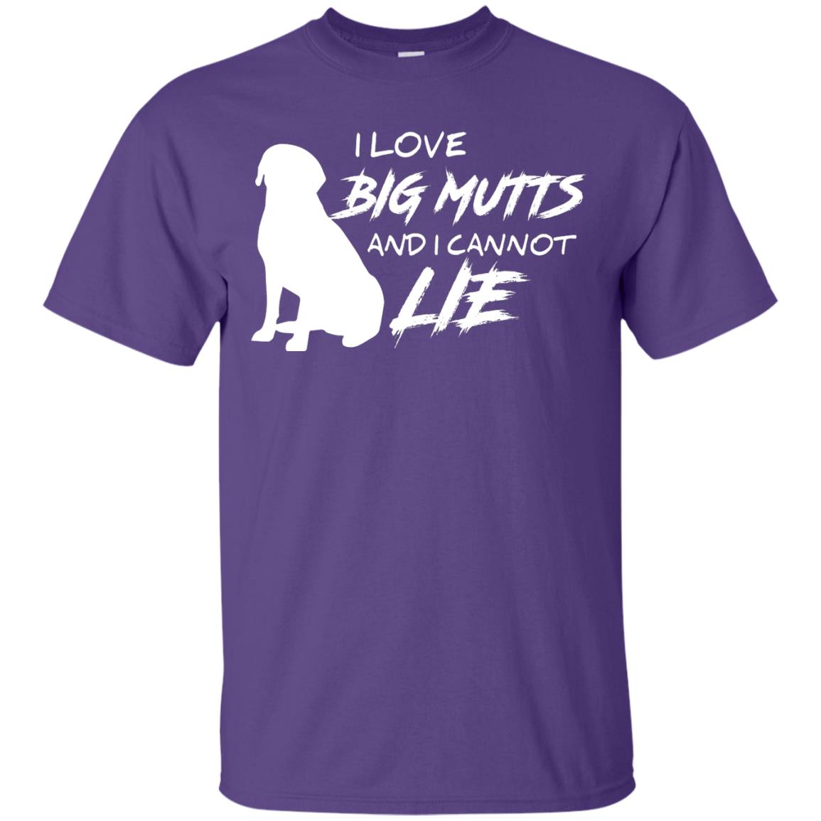 Dog Lover T-shirt I Love Big Mutts And I Cannot Lie Purple