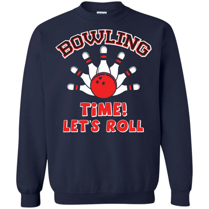 Bowling Lover T-shirt Time Let’s Roll Navy