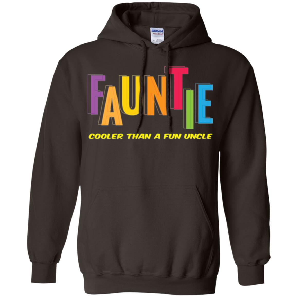 Aunt T-shirt Fauntie Cooler Than A Fun Uncle Dark Chocolate