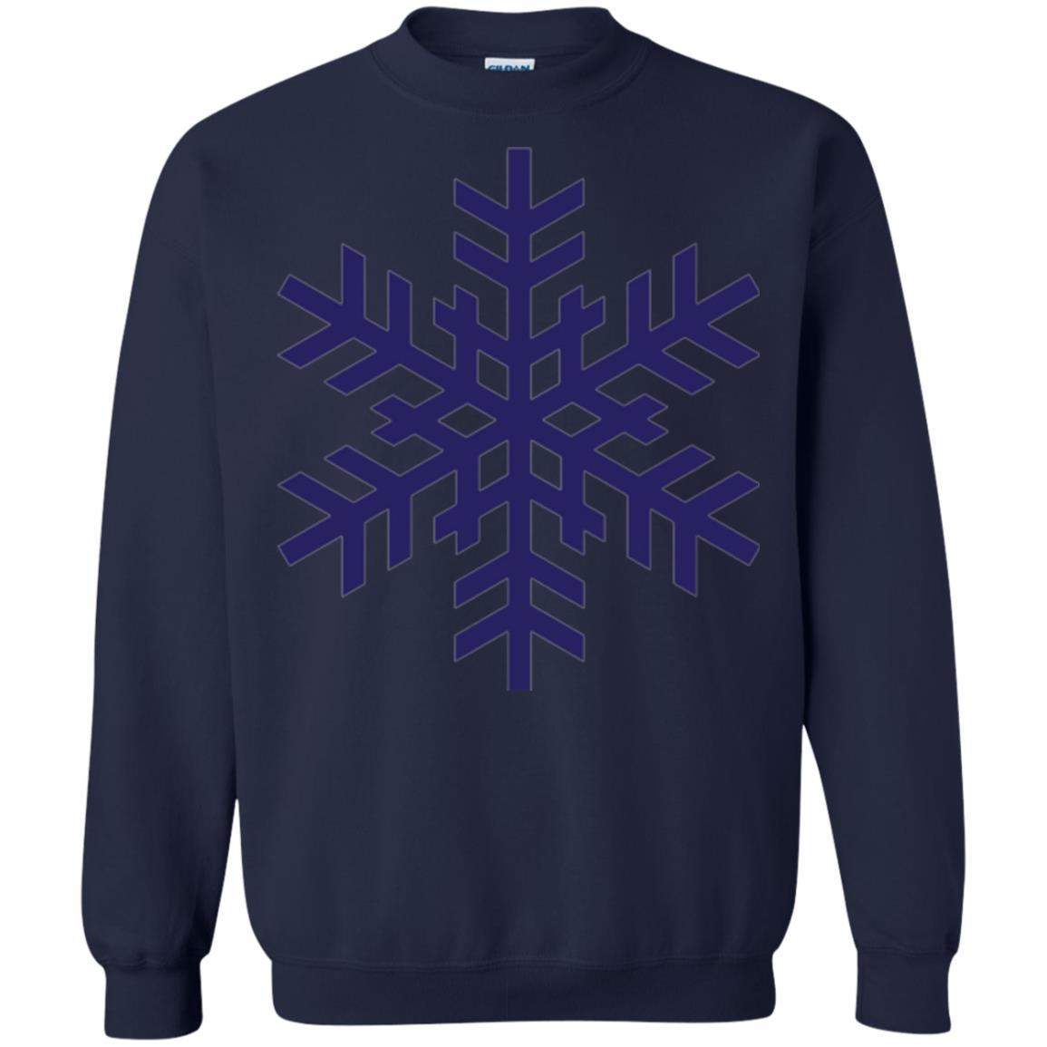Christmas T-shirt Navy Blue Snowflake T-shirt Navy