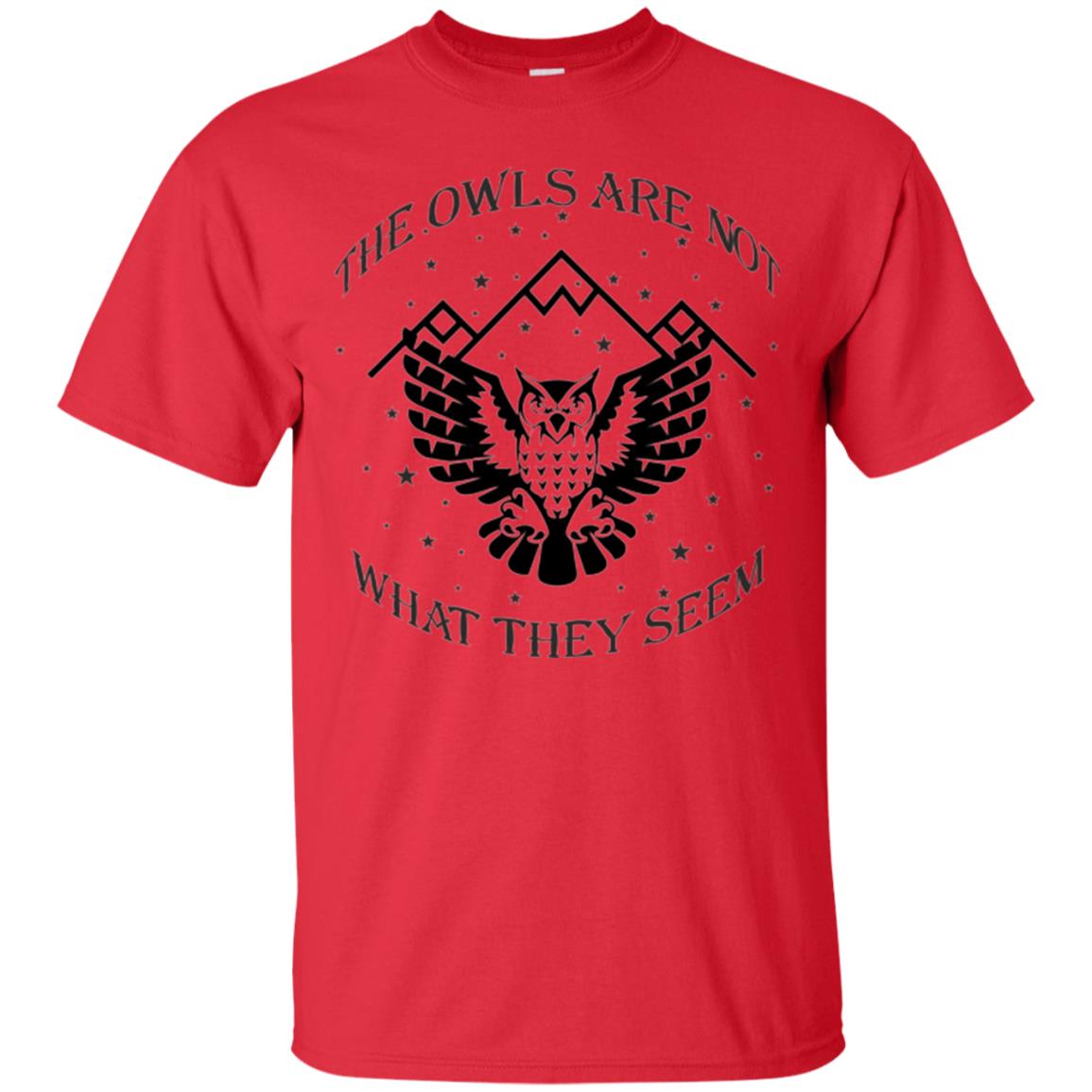 Owl Lovers T-shirt The Owls Are Not What They Seem Red