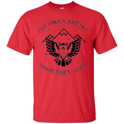 Owl Lovers T-shirt The Owls Are Not What They Seem Red