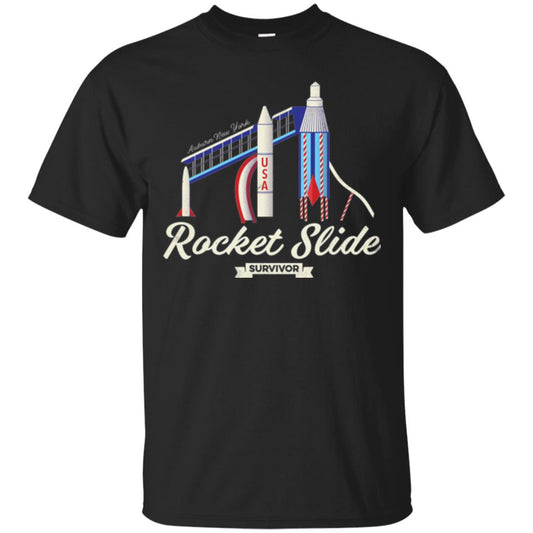 I Survived The Rocket Slide T-shirt Black