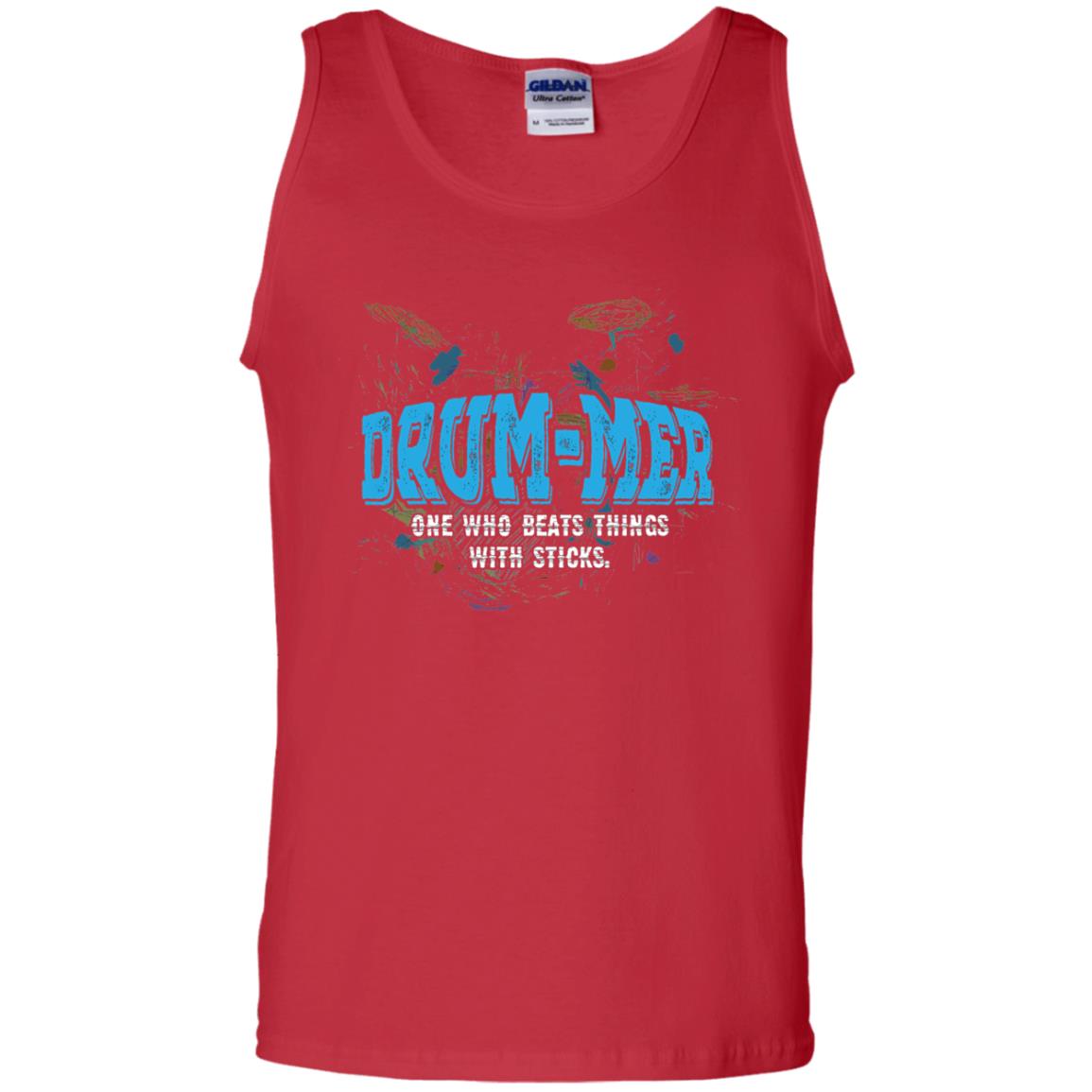 Drummer Definition T-shirt Drummer One Who Beats Things With Stick Red