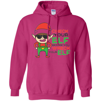 Christmas T-shirt Check Your Elf Before You Wreck Your Elf Heliconia