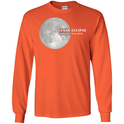 Eclipse January 31st 2018 Total Lunar Eclipse Shirts Orange
