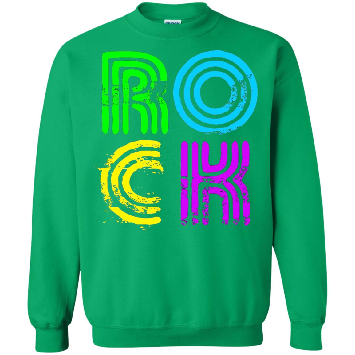 Bright Neon Colours Rock 80_s Retro Theme T-shirt Irish Green