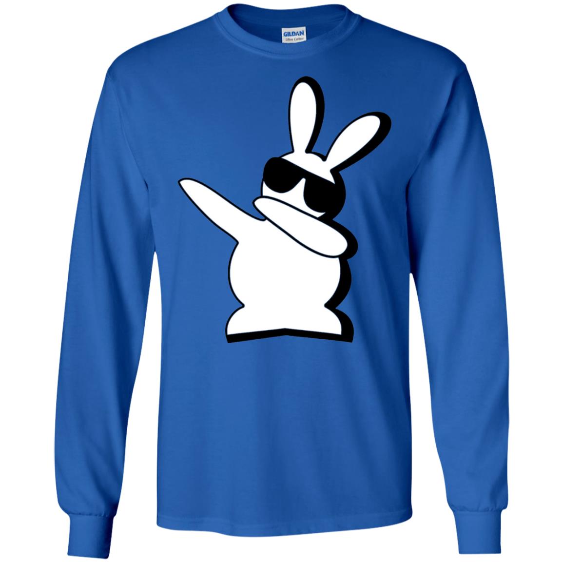 Dabbing Hip Hop Bunny Easter Shirt Royal
