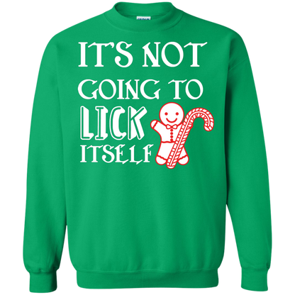 Christmas T-Shirt It's Not Going To Lick Itself Irish Green