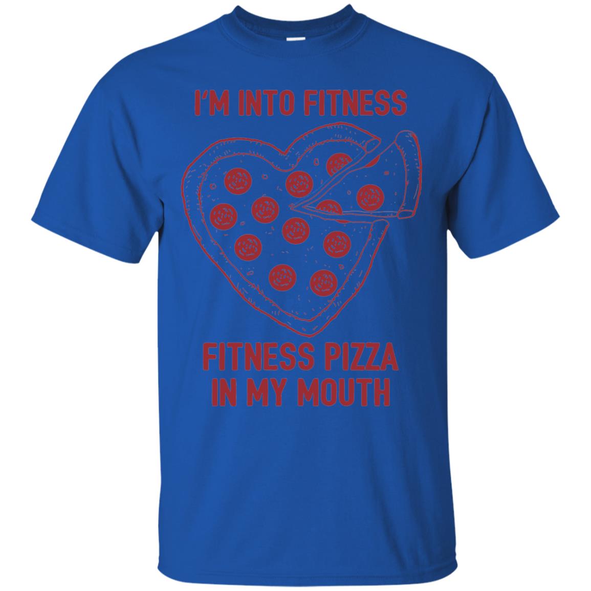 Pizza Lover T-shirt Fitness Pizza In My Mouth Royal