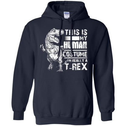 Dinosaus T-shirt This Is My Human Costume Shirt Human Navy