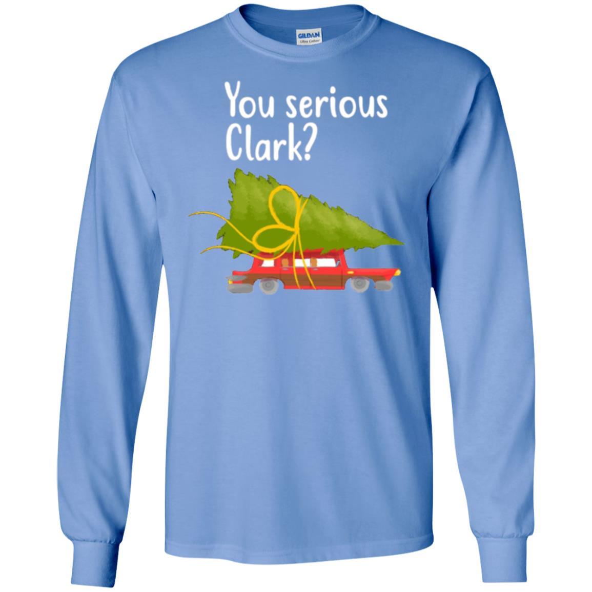 Christmas T-shirt You Serious Clark Griswold Carolina Blue