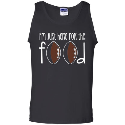Football Lover T-shirt I_m Just Here For The Food Black