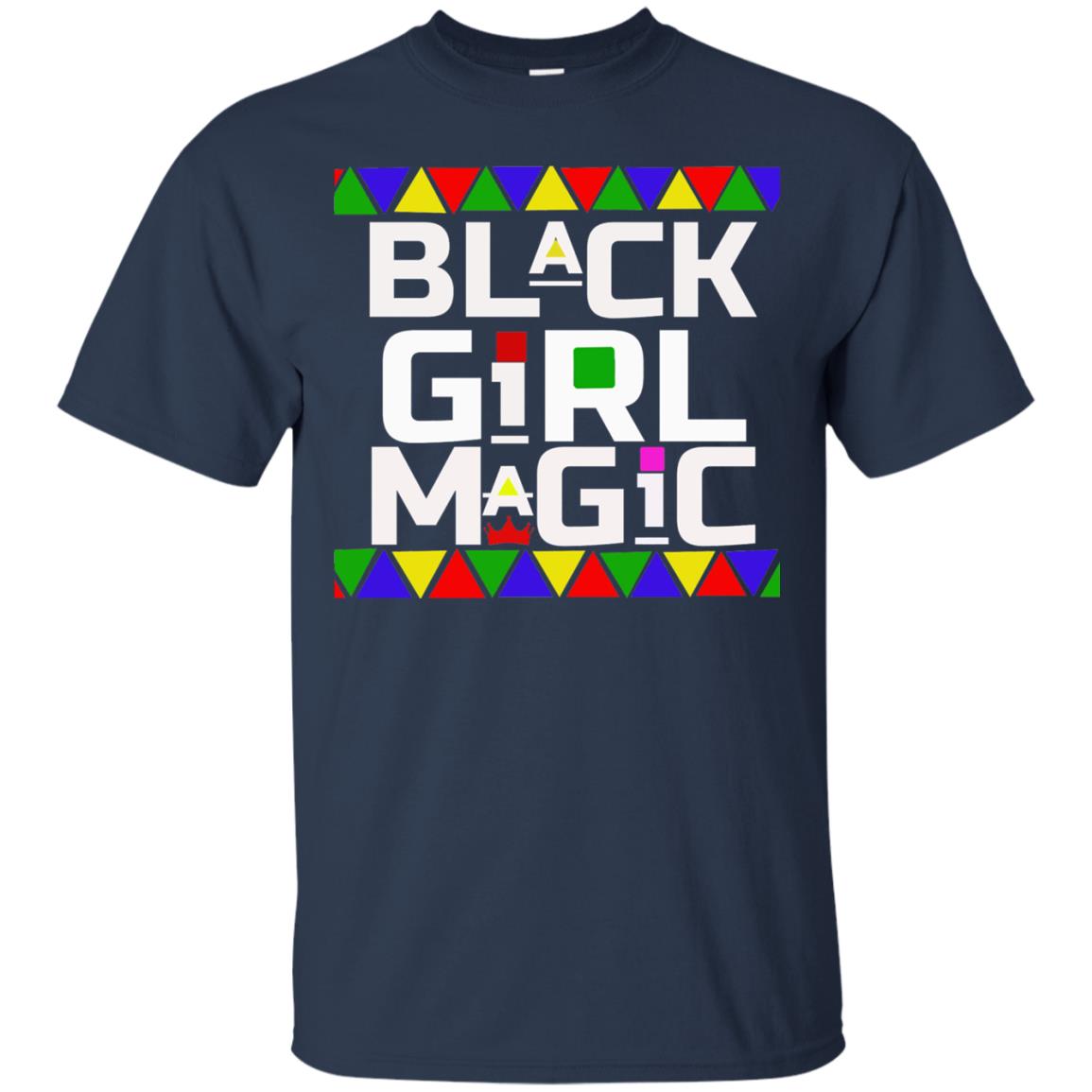 Black Girl Magic Black History African Pride T-shirt Navy