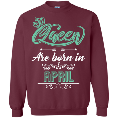 Brithday T-Shirt Queen Are Born In April Maroon