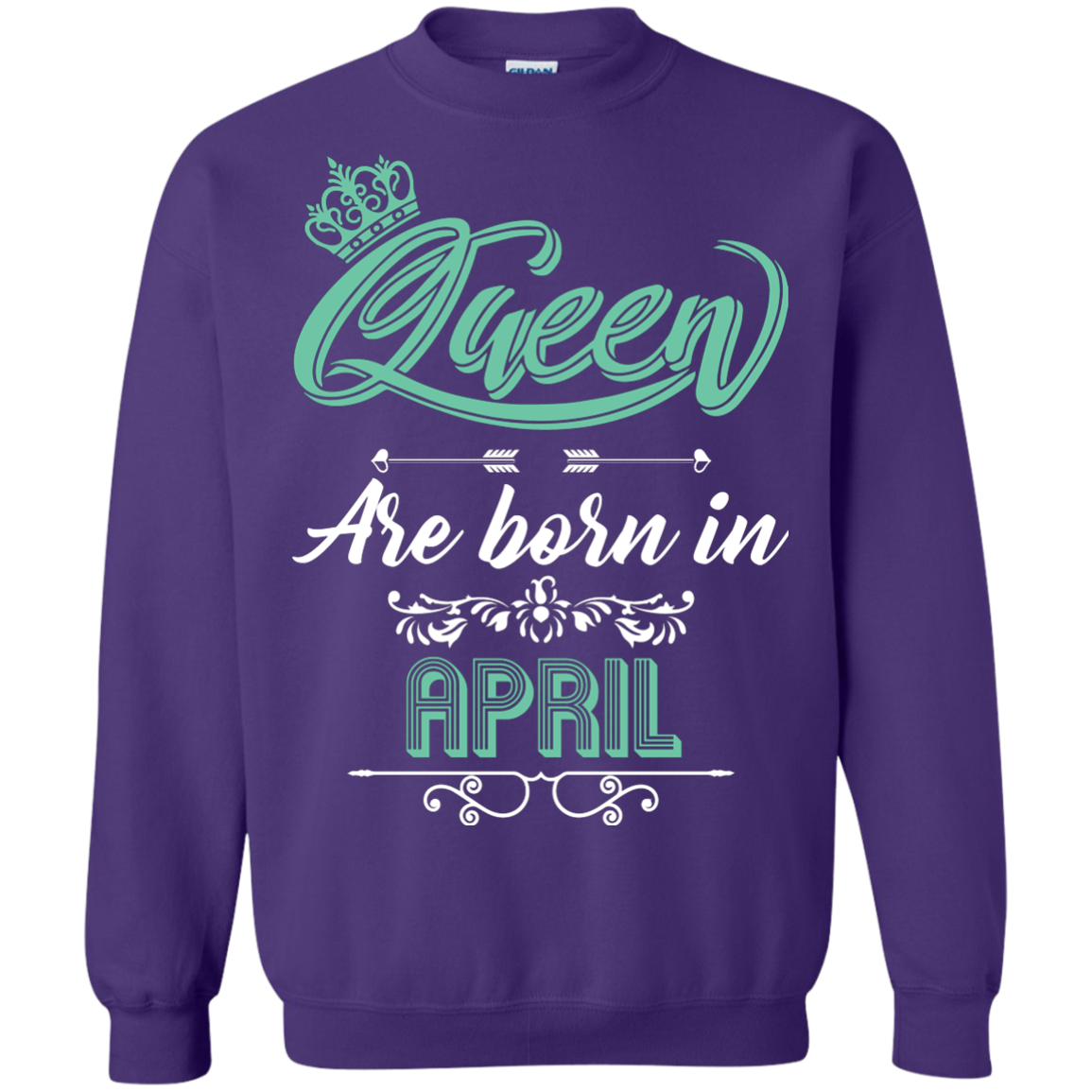 Brithday T-Shirt Queen Are Born In April Purple