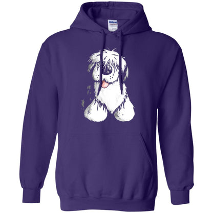 Dog Lover T-shirt Happy Old English Sheepdog Purple