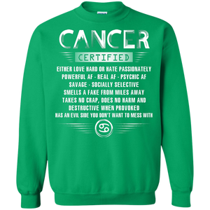 Cancer Certified Either Love Hard Or Hate Passionately Powerful Af T-shirt