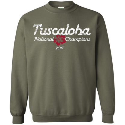 Football T-shirt Alabama Tuscaloha National Champions 2017 Military Green