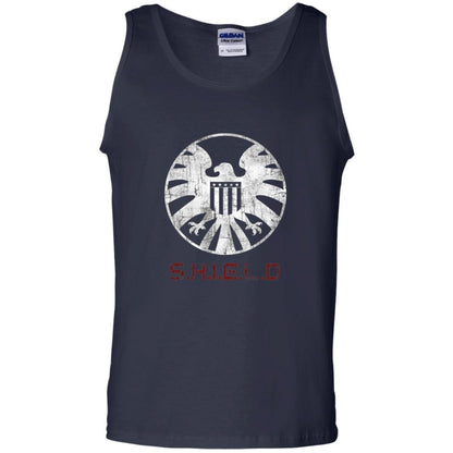 Film T-shirt Agents Of Shield Distressed Logo Graphic Navy