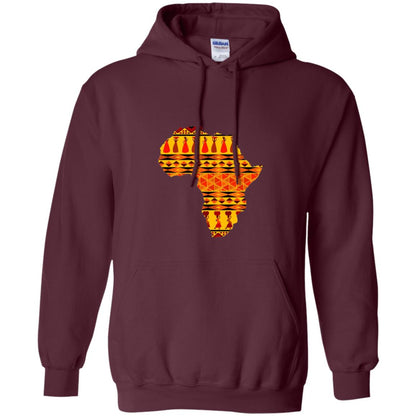 African Pride Ankara Tribal Pattern T-shirt Maroon