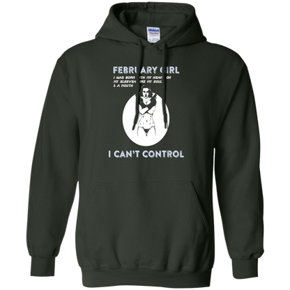 February Girl I Was Born With My Heart T-shirt Forest Green
