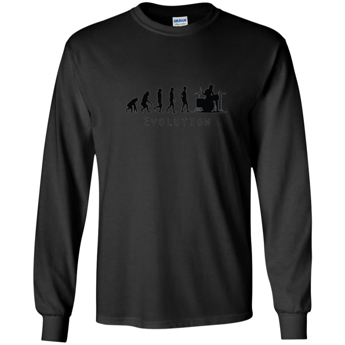 Drumming Lover T-shirt The Evolution Of The Drummer Black
