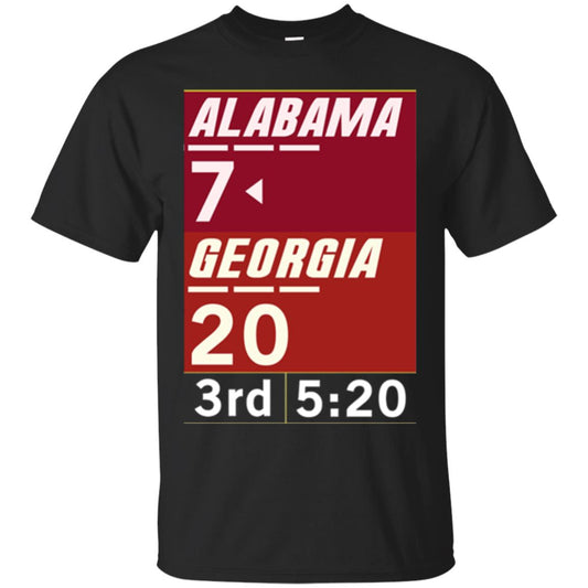 Football Lover T-shirt Alabama 26-23 Comeback Win 2-sided Black