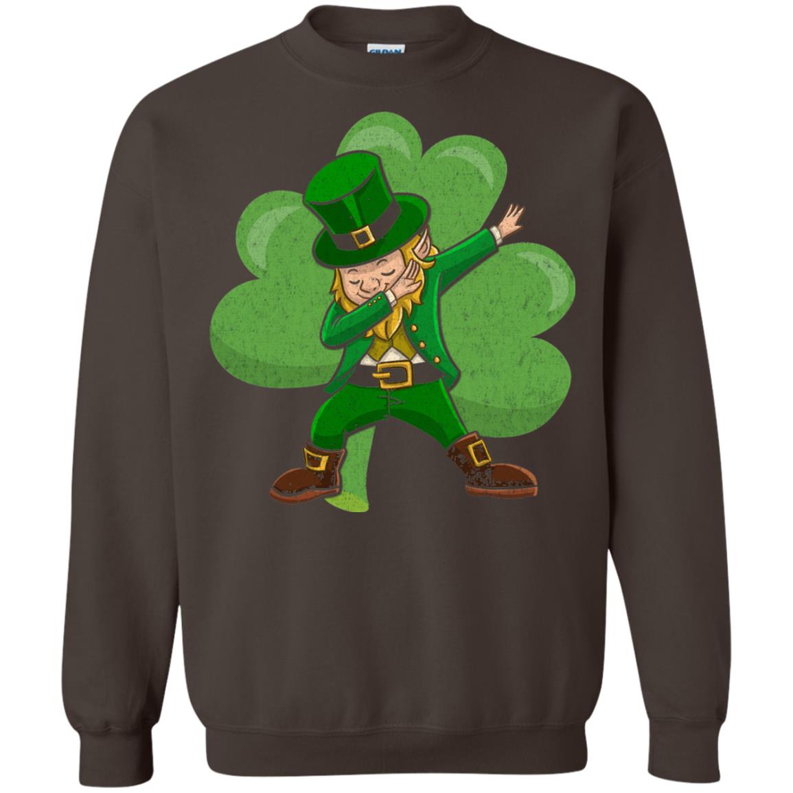 Funny Dabbing Leprechaun Shirt St Patricks Day T-shirt Dark Chocolate