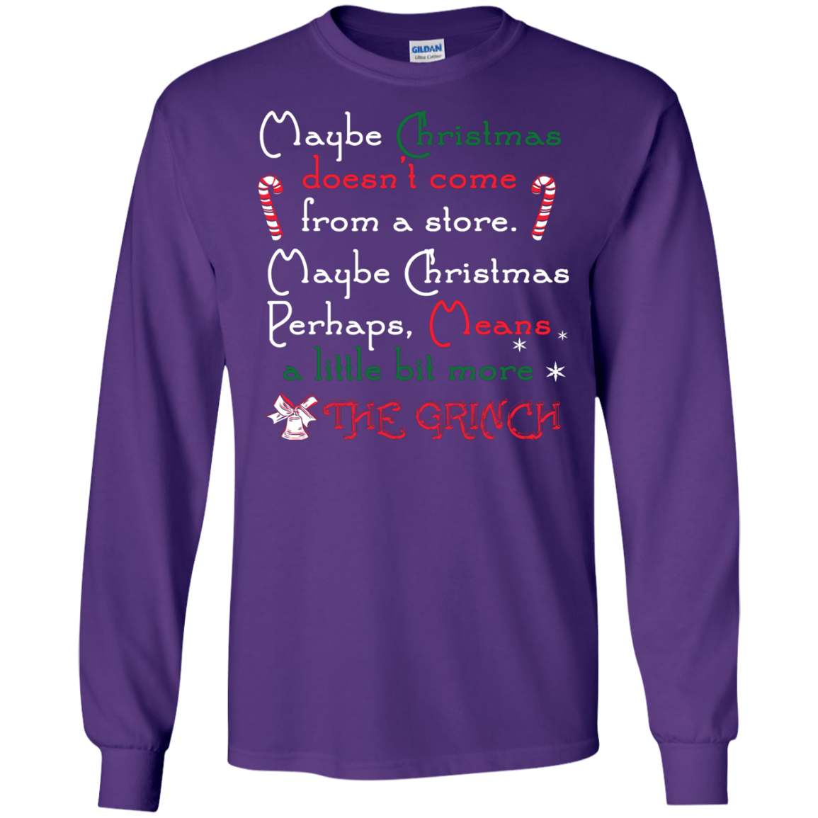 Christmas T-shirt Maybe Christmas Doesn't Come From A Store Purple