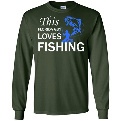 This Florida Guy Love Fishing Fisherman T-shirt Forest Green
