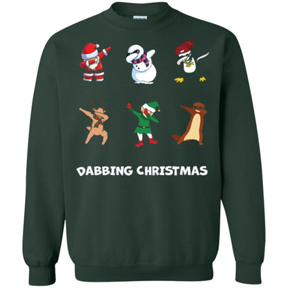 Dabbing Christmas T-shirt Forest Green