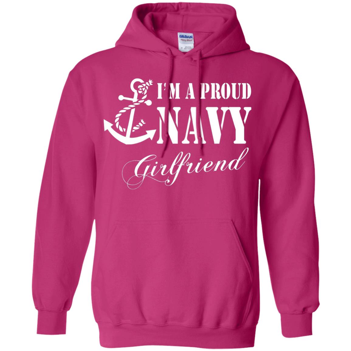 Military Shirt Im A Proud U.s. Navy Girlfriend Heliconia