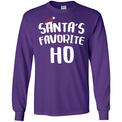 Christmas T-shirt Santa_s Favorite Ho Purple