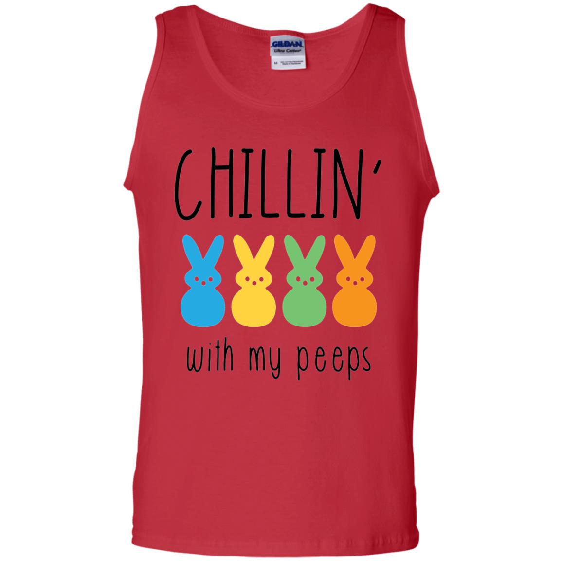 Chillin With My Peeps Happy Easter T-shirt Red