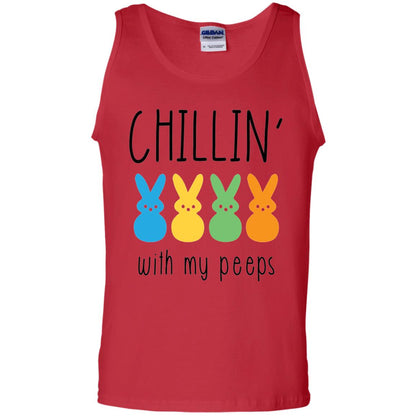 Chillin With My Peeps Happy Easter T-shirt Red