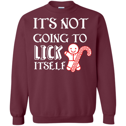 Christmas T-Shirt It's Not Going To Lick Itself Maroon