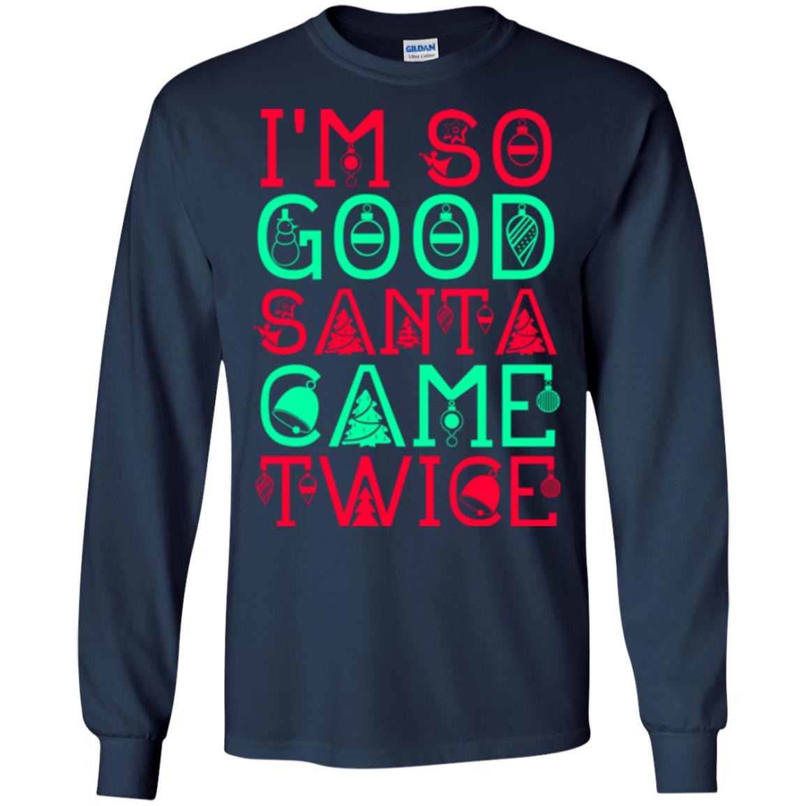 Christmas T-shirt I'm So Good Santa Cam Twice Navy