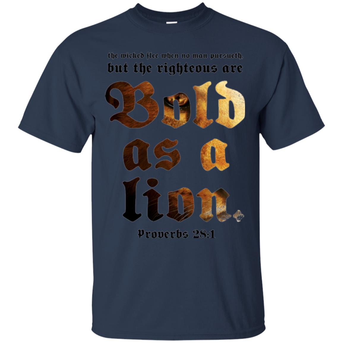 Christian T-shirt Bold As A Lion Navy